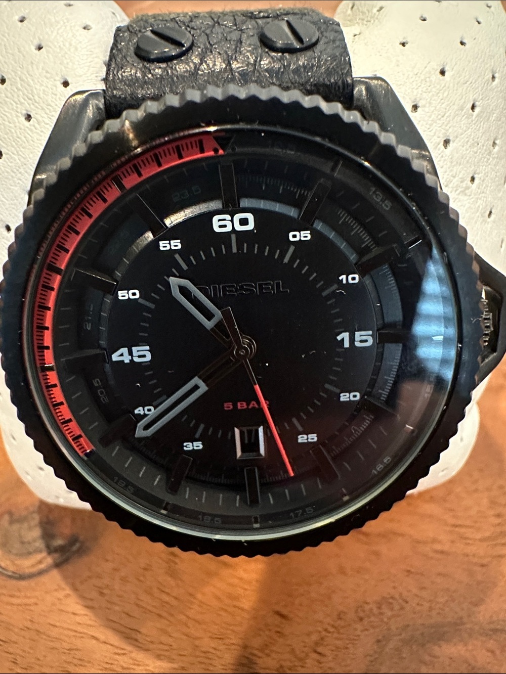 Diesel Black Watch with Red Accent